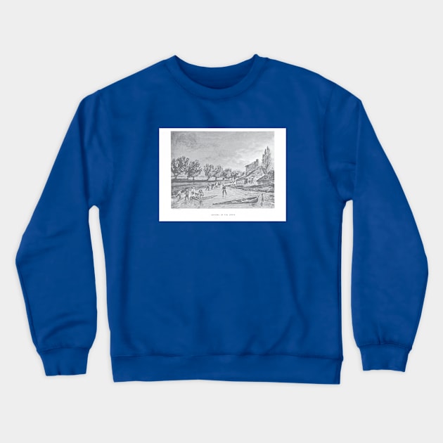 Skaters on fen drain Crewneck Sweatshirt by howaboutthat